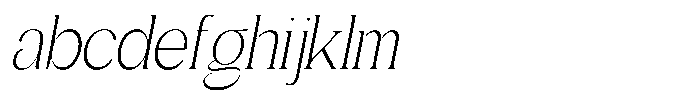 Gentano Athiroen  Serif Light Condensed Slanted FONT