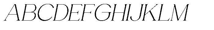 Gentano Athiroen  Serif Light Expanded Slanted Font UPPERCASE