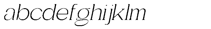 Gentano Athiroen  Serif Light Expanded Slanted FONT