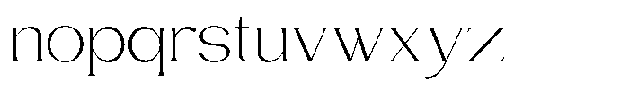 Gentano Athiroen  Serif Light Expanded Font LOWERCASE