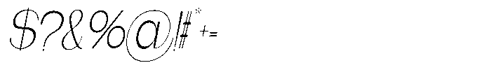 Gentano Athiroen  Serif Light Extra Condensed Slanted Font OTHER CHARS