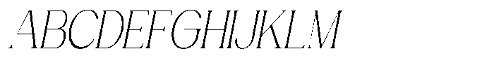 Gentano Athiroen  Serif Light Extra Condensed Slanted Font UPPERCASE