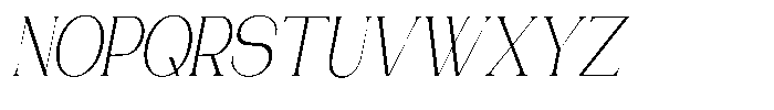 Gentano Athiroen  Serif Light Extra Condensed Slanted Font UPPERCASE