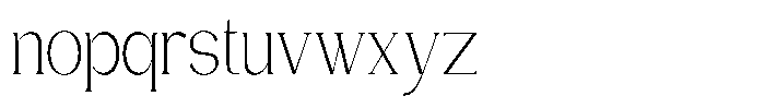 Gentano Athiroen  Serif Light Extra Condensed Font LOWERCASE
