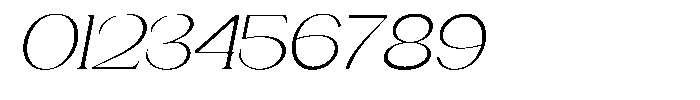 Gentano Athiroen  Serif Light Extra Expanded Slanted Font OTHER CHARS