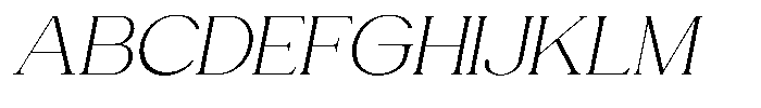 Gentano Athiroen  Serif Light Extra Expanded Slanted Font UPPERCASE