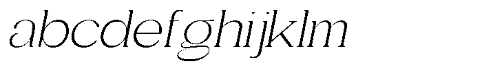 Gentano Athiroen  Serif Light Extra Expanded Slanted FONT