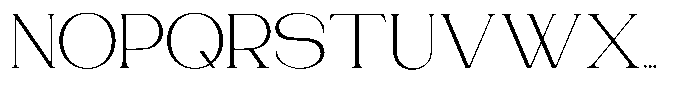 Gentano Athiroen  Serif Light Extra Expanded Font UPPERCASE