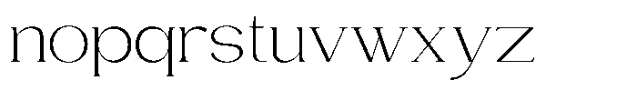 Gentano Athiroen  Serif Light Extra Expanded Font LOWERCASE