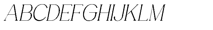 Gentano Athiroen  Serif Light Semi Condensed Slanted Font UPPERCASE