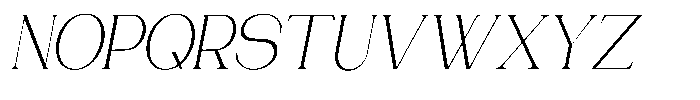 Gentano Athiroen  Serif Light Semi Condensed Slanted Font UPPERCASE