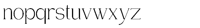 Gentano Athiroen  Serif Light Semi Condensed Font LOWERCASE