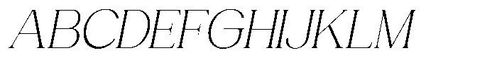 Gentano Athiroen  Serif Light Semi Expanded Slanted Font UPPERCASE