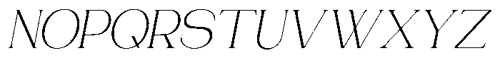 Gentano Athiroen  Serif Light Semi Expanded Slanted Font UPPERCASE