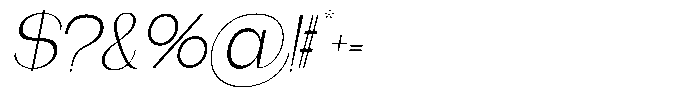 Gentano Athiroen  Serif Light Slanted Font OTHER CHARS