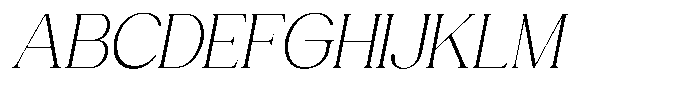 Gentano Athiroen  Serif Light Slanted Font UPPERCASE