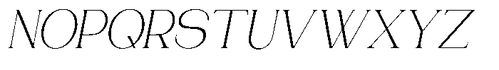 Gentano Athiroen  Serif Light Slanted Font UPPERCASE