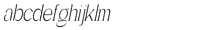 Gentano Athiroen  Serif Light Ultra Condensed Slanted FONT