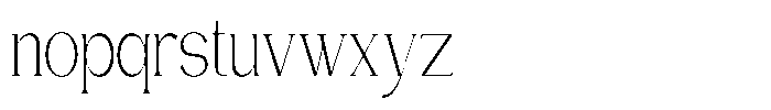 Gentano Athiroen  Serif Light Ultra Condensed Font LOWERCASE