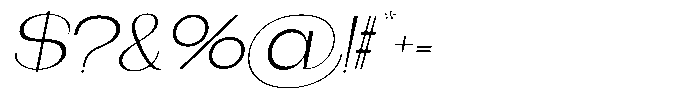 Gentano Athiroen  Serif Light Ultra Expanded Slanted Font OTHER CHARS