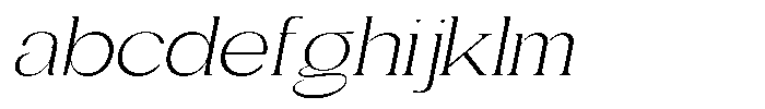 Gentano Athiroen  Serif Light Ultra Expanded Slanted FONT