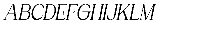Gentano Athiroen  Serif Medium Condensed Slanted Font UPPERCASE