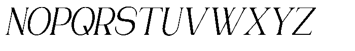 Gentano Athiroen  Serif Medium Condensed Slanted Font UPPERCASE