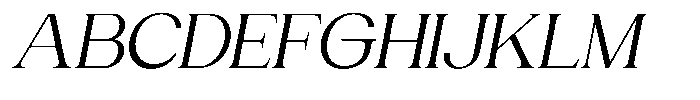 Gentano Athiroen  Serif Medium Expanded Slanted Font UPPERCASE