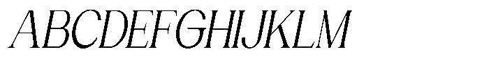 Gentano Athiroen  Serif Medium Extra Condensed Slanted Font UPPERCASE