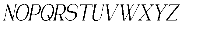 Gentano Athiroen  Serif Medium Extra Condensed Slanted Font UPPERCASE
