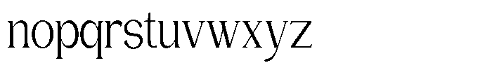 Gentano Athiroen  Serif Medium Extra Condensed Font LOWERCASE