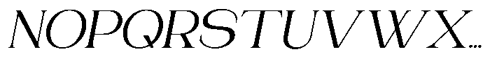 Gentano Athiroen  Serif Medium Extra Expanded Slanted Font UPPERCASE