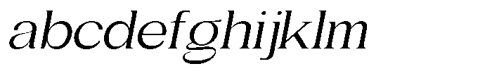 Gentano Athiroen  Serif Medium Extra Expanded Slanted FONT