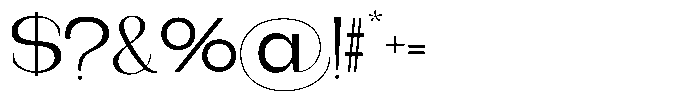 Gentano Athiroen  Serif Medium Extra Expanded Font OTHER CHARS