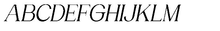 Gentano Athiroen  Serif Medium Semi Condensed Slanted Font UPPERCASE