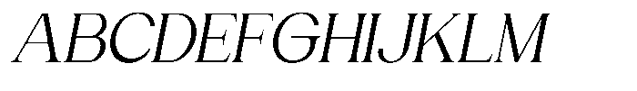 Gentano Athiroen  Serif Medium Semi Expanded Slanted Font UPPERCASE