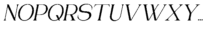 Gentano Athiroen  Serif Medium Semi Expanded Slanted Font UPPERCASE