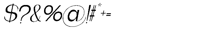 Gentano Athiroen  Serif Medium Slanted Font OTHER CHARS