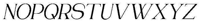 Gentano Athiroen  Serif Medium Slanted Font UPPERCASE