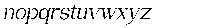 Gentano Athiroen  Serif Medium Slanted Font LOWERCASE