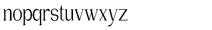 Gentano Athiroen  Serif Medium Ultra Condensed Font LOWERCASE