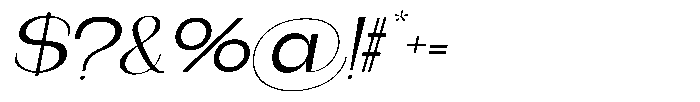 Gentano Athiroen  Serif Medium Ultra Expanded Slanted Font OTHER CHARS