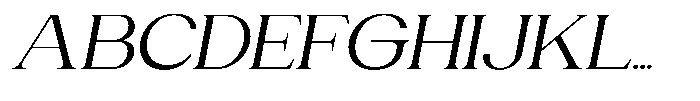 Gentano Athiroen  Serif Medium Ultra Expanded Slanted Font UPPERCASE