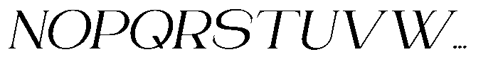 Gentano Athiroen  Serif Medium Ultra Expanded Slanted Font UPPERCASE