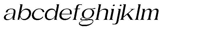Gentano Athiroen  Serif Medium Ultra Expanded Slanted FONT