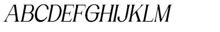Gentano Athiroen  Serif Semi Bold Condensed Slanted Font UPPERCASE