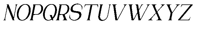 Gentano Athiroen  Serif Semi Bold Condensed Slanted Font UPPERCASE