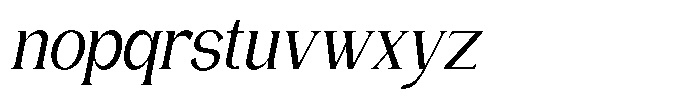 Gentano Athiroen  Serif Semi Bold Condensed Slanted Font LOWERCASE