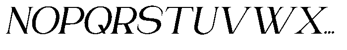 Gentano Athiroen  Serif Semi Bold Expanded Slanted Font UPPERCASE