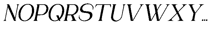 Gentano Athiroen  Serif Semi Bold Slanted Font UPPERCASE